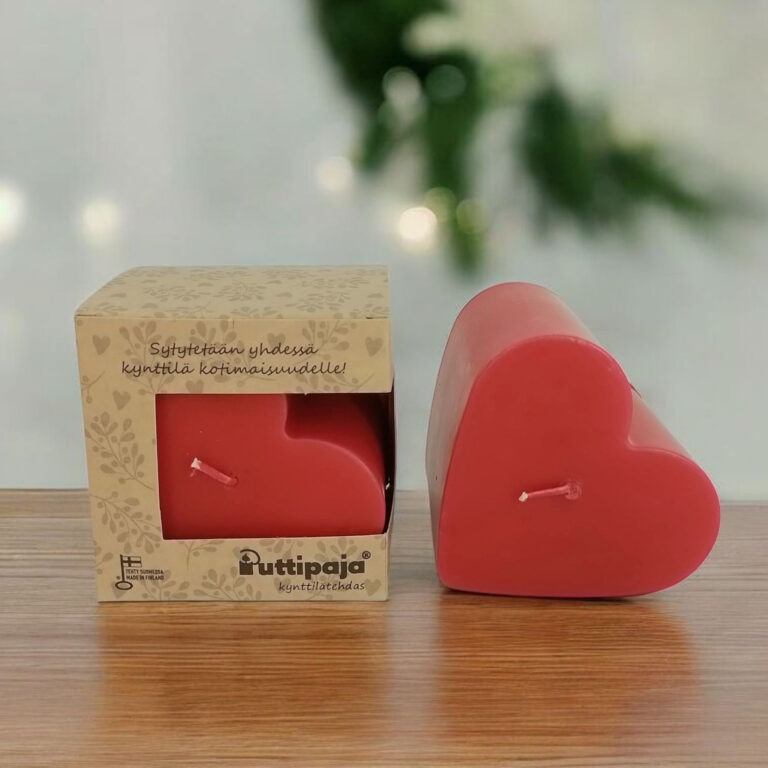 SYDÄNKYNTTILÄ PUNAINEN 8 cm 1 kpl lahjalaatikossa